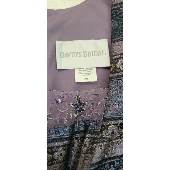 David's Bridal Mother of Bride Purple 2 Piece Suit Jacket and Top New Sz 18/20 - Picture 7 of 11